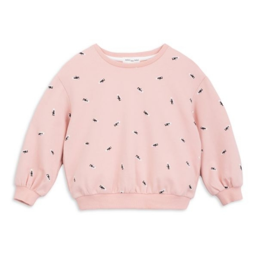 Miles the Label‎ Little Girl's Sneaker Pink Sweatshirt Size 3 - Organic Cotton